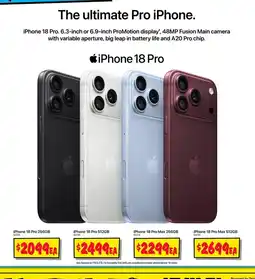JB Hi-Fi iPhone 18 Pro 256GB offer