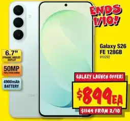 JB Hi-Fi Galaxy S26 FE 128GB offer