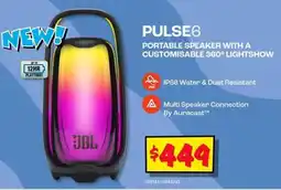 JB Hi-Fi JBL Pulse 6 Portable Speaker with a Customisable 360° Lightshow offer