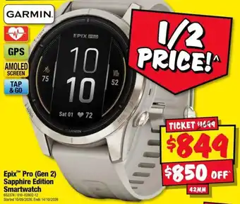 JB Hi-Fi Garmin Epix Pro Gen 2 Sapphire Edition Smartwatch offer