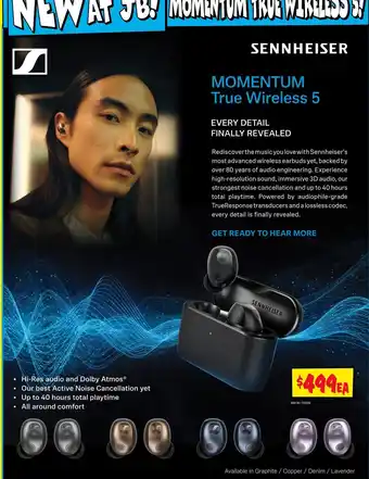 JB Hi-Fi Sennheiser Momentum True Wireless 5 offer