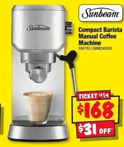 JB Hi-Fi Sunbeam Compact Barista Manual Coffee Machine offer