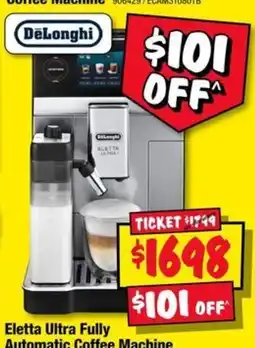JB Hi-Fi DeLonghi Eletta Ultra Fully Automatic Coffee Machine offer