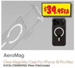 JB Hi-Fi AeroMag Clear Magnetic Case For iPhone 18 Pro Max offer