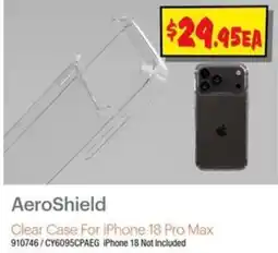 JB Hi-Fi AeroShield Clear Case For iPhone 18 Pro Max offer
