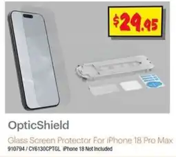 JB Hi-Fi OpticShield Glass Screen Protector For iPhone 18 Pro Max offer