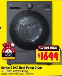 JB Hi-Fi LG Series 9 9KG Heat Pump Dryer offer