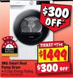 JB Hi-Fi 9KG Smart Heat Pump Dryer offer