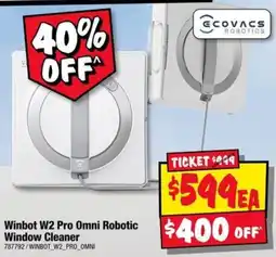 JB Hi-Fi Ecovacs Winbot W2 Pro Omni Robotic Window Cleaner offer