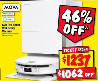 JB Hi-Fi Mova S70 Pro Roller Wet & Dry Vacuum offer