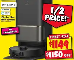 JB Hi-Fi Dreame L50s Pro Ultra Robot Vacuum offer