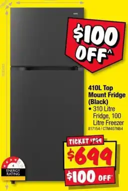 JB Hi-Fi 410L Top Mount Fridge (Black) offer
