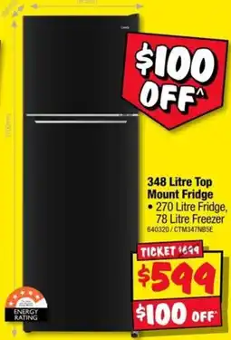 JB Hi-Fi 348 Litre Top Mount Fridge offer
