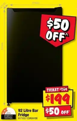 JB Hi-Fi 92 Litre Bar Fridge offer