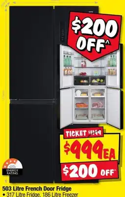 JB Hi-Fi 503 Litre French Door Fridge offer
