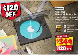 JB Hi-Fi Sony Bluetooth Turntable offer