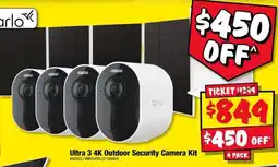 JB Hi-Fi arlo Ultra 3 4K Outdoor Security Camera Kit offer