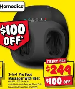 JB Hi-Fi Homedics 3-In-1 Pro Foot Massager With Heat offer