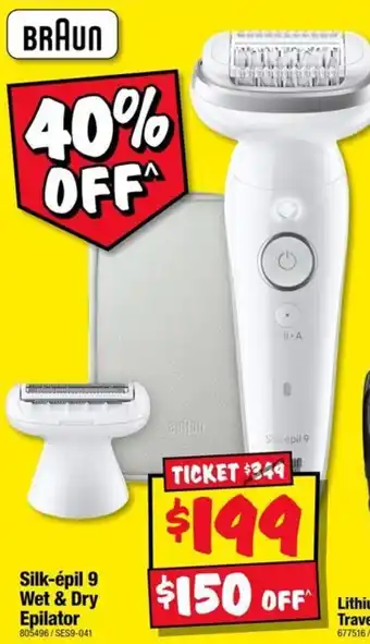 JB Hi-Fi Braun Silk-épil 9 Wet & Dry Epilator offer