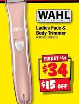 JB Hi-Fi Wahl Ladies Face & Body Trimmer offer