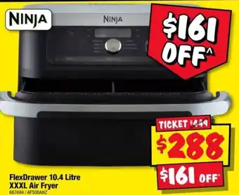 JB Hi-Fi Ninja FlexDrawer 10.4 Litre XXXL Air Fryer offer