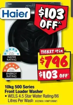 JB Hi-Fi Haier 10kg 500 Series Front Loader Washer offer