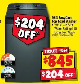 JB Hi-Fi 9KG EasyCare Top Load Washer offer
