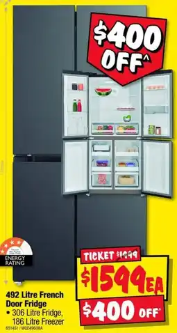 JB Hi-Fi 492 Litre French Door Fridge offer
