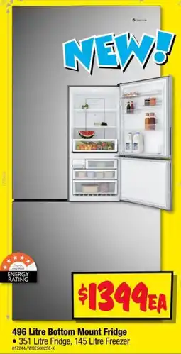 JB Hi-Fi 496 Litre Bottom Mount Fridge offer