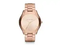 Bevilles Jewellery Michael Kors Slim Runway Rose Gold Watch MK3197 offer