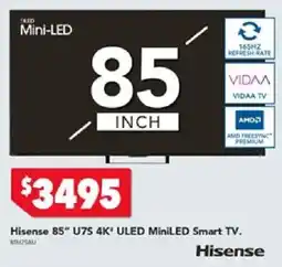 Harvey Norman Hisense 85" U7S 4K" ULED MiniLED Smart TV offer