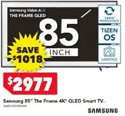 Harvey Norman Samsung 85" The Frame 4K" QLED Smart TV offer