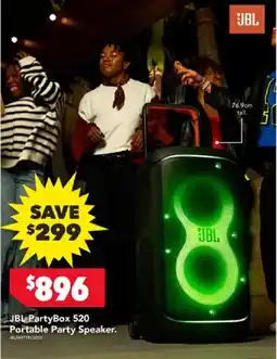 Harvey Norman JBL PartyBox 520 Portable Party Speaker offer