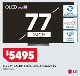 Harvey Norman LG 77" C6 4K' OLED evo AI Smart TV. offer