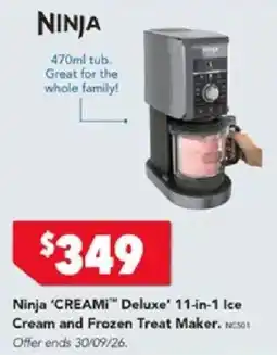Harvey Norman Ninja 'CREAMi' Deluxe' 11-in-1 Ice Cream and Frozen Treat Maker offer
