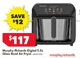 Harvey Norman Morphy Richards Digital 5.5L Glass Bowl Air Fryer offer