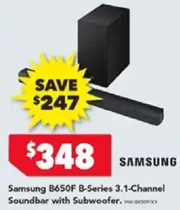 Harvey Norman Samsung B650F B-Series 3.1-Channel Soundbar with Subwoofer offer