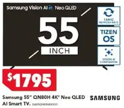 Harvey Norman Samsung 55" QN80H 4K" Neo QLED AI Smart TV offer
