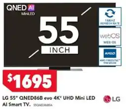 Harvey Norman LG 55" QNED86B evo 4K UHD Mini LED AI Smart TV offer
