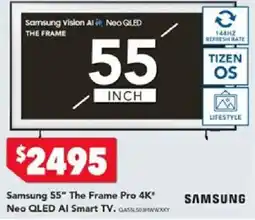 Harvey Norman Samsung 55" The Frame Pro 4K Neo QLED AI Smart TV offer