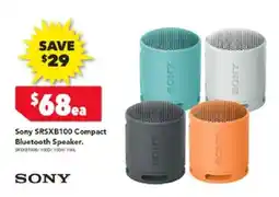 Harvey Norman Sony SRSXB100 Compact Bluetooth Speaker offer