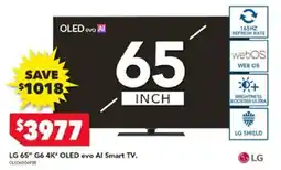 Harvey Norman LG 65" G6 4K" OLED evo AI Smart TV offer
