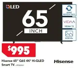 Harvey Norman Hisense 65" Q6S 4K" Hi-QLED Smart TV offer