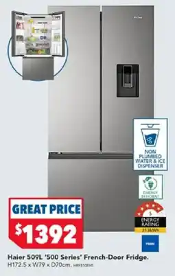 Harvey Norman Haier 509L '500 Series' French-Door Fridge offer