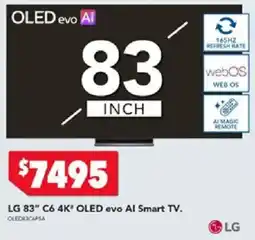 Harvey Norman LG 83" C6 4K" OLED evo AI Smart TV. offer