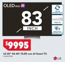 Harvey Norman LG 83" G6 4K" OLED evo AI Smart TV offer