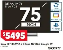Harvey Norman Sony 75" BRAVIA 7 II True 4K' RGB Google TV. offer