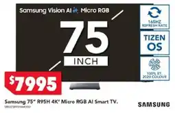 Harvey Norman Samsung 75" R95H 4K" Micro RGB AI Smart TV offer