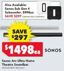 Harvey Norman Sonos Arc Ultra Home Theatre Soundbar offer
