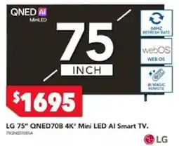 Harvey Norman LG 75" QNED70B 4K' Mini LED AI Smart TV. offer